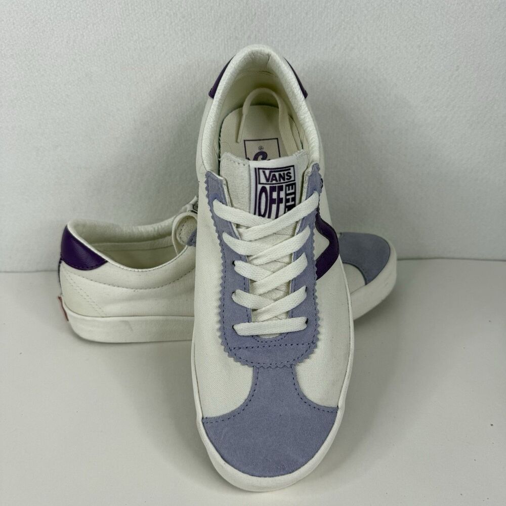 Vans Classic Sport Low Skate Sneakers Lavender/White Mist Suede Womens 8.5 1227